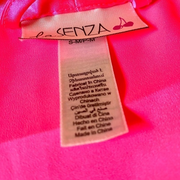 La SENZA - Vintage neon pink satin robe - Picture 3 of 4